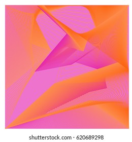 Vector 3d Graphic Background Dynamic Effect. Gradient Abstract Vector Illustration. Design Template. Modern Pattern.