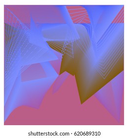 Vector 3d Graphic Background Dynamic Effect. Gradient Abstract Vector Illustration. Design Template. Modern Pattern.