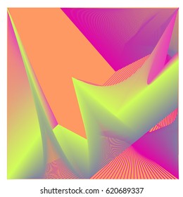 Vector 3d Graphic Background Dynamic Effect. Gradient Abstract Vector Illustration. Design Template. Modern Pattern.