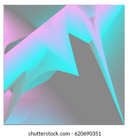 Vector 3d Graphic Background Dynamic Effect. Gradient Abstract Vector Illustration. Design Template. Modern Pattern.