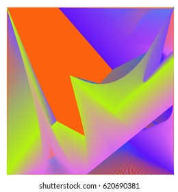 Vector 3d Graphic Background Dynamic Effect. Gradient Abstract Vector Illustration. Design Template. Modern Pattern.