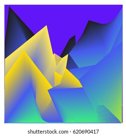 Vector 3d Graphic Background Dynamic Effect. Gradient Abstract Vector Illustration. Design Template. Modern Pattern.
