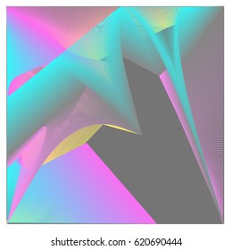 Vector 3d Graphic Background Dynamic Effect. Gradient Abstract Vector Illustration. Design Template. Modern Pattern.