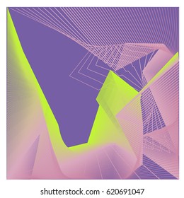 Vector 3d Graphic Background Dynamic Effect. Gradient Abstract Vector Illustration. Design Template. Modern Pattern.