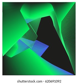 Vector 3d Graphic Background Dynamic Effect. Gradient Abstract Vector Illustration. Design Template. Modern Pattern.