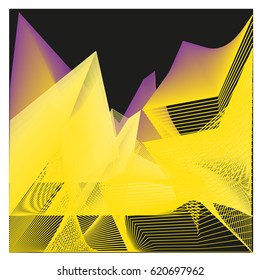 Vector 3d Graphic Background Dynamic Effect. Gradient Abstract Vector Illustration. Design Template. Modern Pattern.