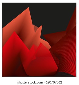 Vector 3d Graphic Background Dynamic Effect. Gradient Abstract Vector Illustration. Design Template. Modern Pattern.