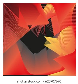 Vector 3d Graphic Background Dynamic Effect. Gradient Abstract Vector Illustration. Design Template. Modern Pattern.