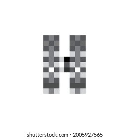 dibujo de letras vectoriales 3d H .. diseño plano de existencias