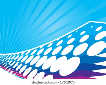 A Vector - 3D Halftone retro dots background