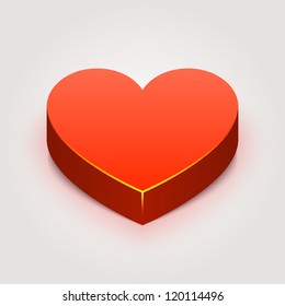 Vector 3d heart illustration