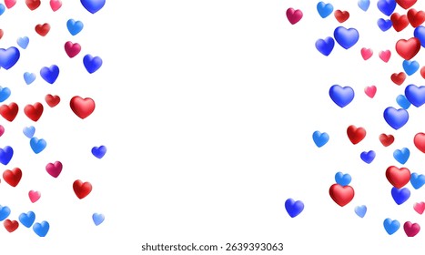 Vector  3d heart on white background.Father's day sales poster design