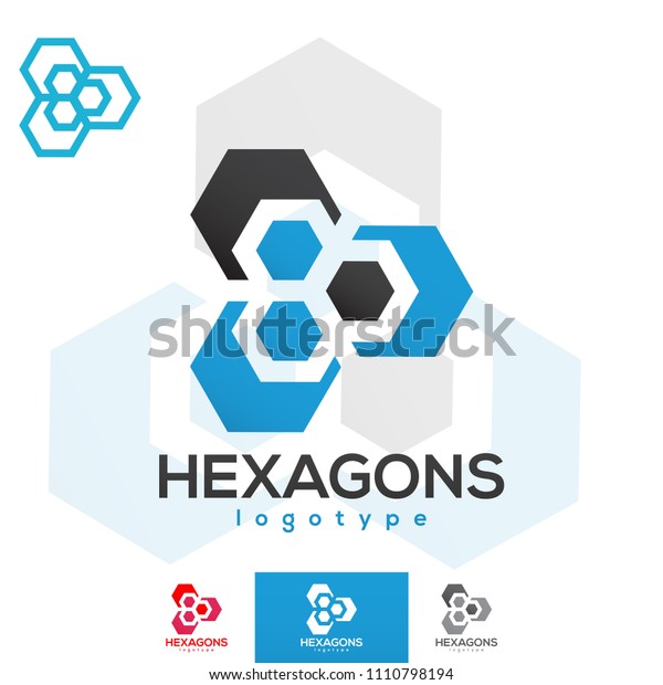 Vector 3d Hexagon Nested Logo Brand Stock Vector (Royalty Free ...