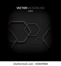 Vector 3d hexagonal glossy shapes background