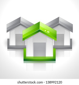 Vektorgrafik-Design für 3D-Home-Icon
