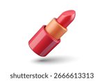vector 3d icon. Bright female lipstick