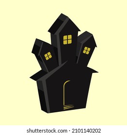 Vector 3D icon Dracula's house is dark and scary, darkness theme best for your property decoration images