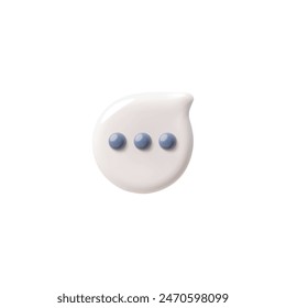 Vector 3D icon in the form of speech bubble reflecting modern concepts of communication and messaging. Individual element are ideal for visualizing chat