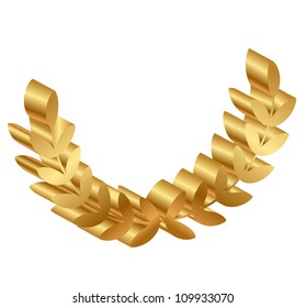 Vector 3d icon of gold laurels