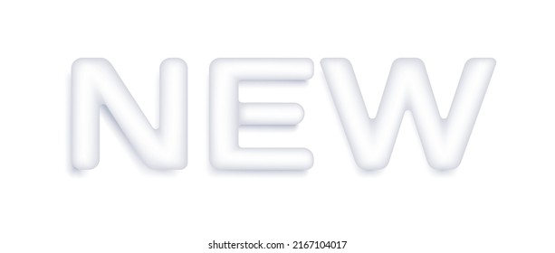 Icono vector 3D de la nueva etiqueta. Cartel vector de estilo realista. Emblema de moda para nuevo producto.