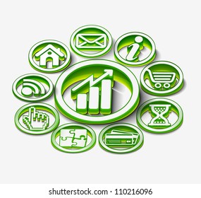 vector 3d icon set
