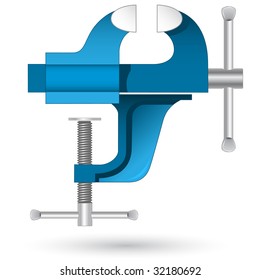 Vector 3D icon of vise