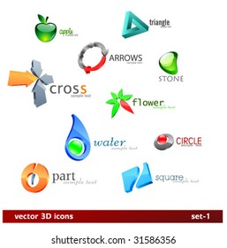 vector 3d icons (set 2) Please visit my portfolio to see similar!