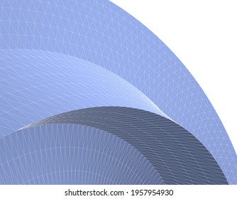 vector 3d illustration of abstract modern architecture