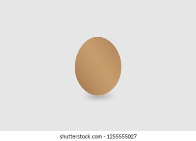 Vector 3D illustration brown realistic eggs  with soft shadows on white background.