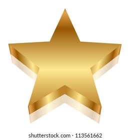 Vector 3d illustration of gold star