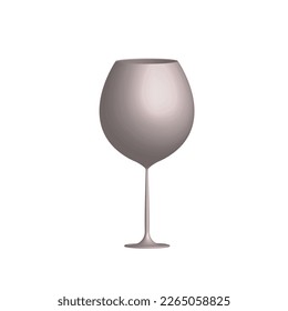 vector 3D illustration of a pink glass, vintage glass