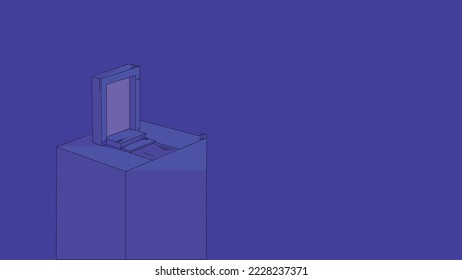 Vector 3d illustration portal isometric for website 
