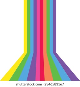 Vector 3d illustration rainbow lgbtq stage.