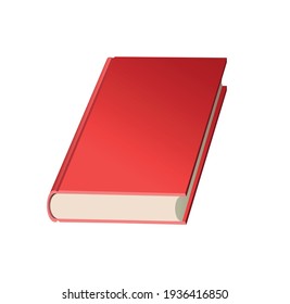 Vector 3d illustration red hardcover book