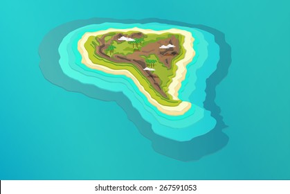 vector 3d illustration of south america