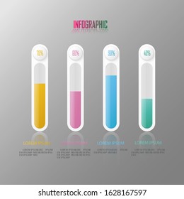 Vector 3D Infographic Desing Template.Data Visualization Elements Marketing Charts And Graphs.