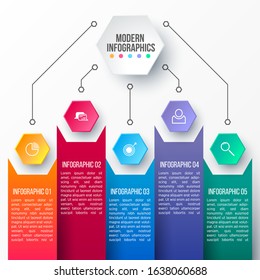 Vector 3D infographic template for presentation. Business data visualization. Abstract elements. Creative concept for infographic.