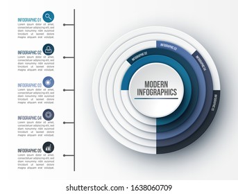 Vector 3D infographic template for presentation. Business data visualization. Abstract elements. Creative concept for infographic.