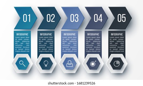 Vector 3D infographic template for presentation. Business data visualization. Abstract elements. Creative concept for infographic.