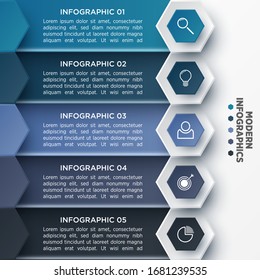 Vector 3D infographic template for presentation. Business data visualization. Abstract elements. Creative concept for infographic.