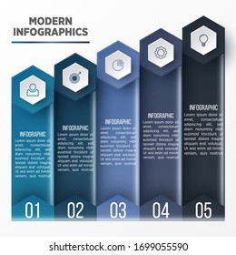 Vector 3D infographic template for presentation. Business data visualization. Abstract elements. Creative concept for infographic.