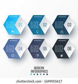 Vector 3D infographic template for presentation. Business data visualization. Abstract elements. Creative concept for infographic.