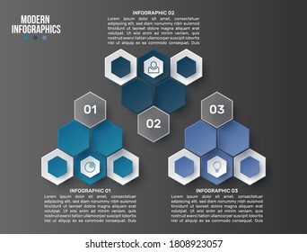 Vector 3D infographic template for presentation. Business data visualization. Abstract elements. Creative concept for infographic.