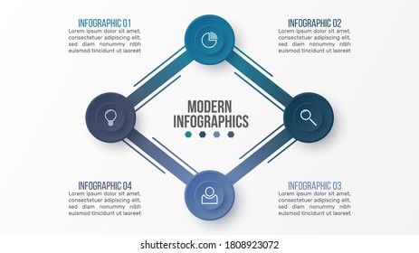 Vector 3D infographic template for presentation. Business data visualization. Abstract elements. Creative concept for infographic.