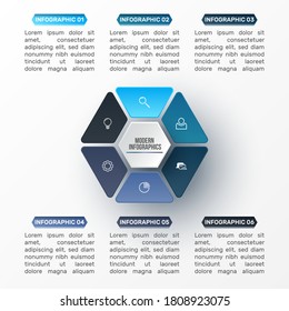 Vector 3D infographic template for presentation. Business data visualization. Abstract elements. Creative concept for infographic.
