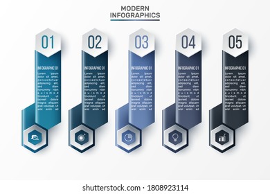 Vector 3D infographic template for presentation. Business data visualization. Abstract elements. Creative concept for infographic.