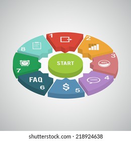 Vector 3d Infographics, Website User Interface.