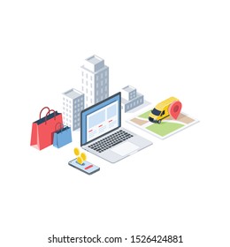Vector 3d isometric, color web icon, new flat style. Creative illustration design, idea for infographics.