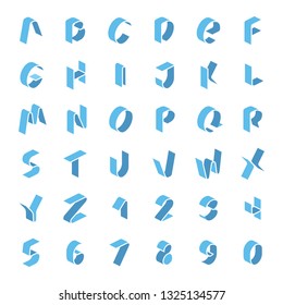 Vector 3d Isometric fonts alphabet, letter Design abc typography set, sign, typographic, geometric, logos