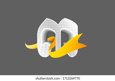 Vector, 3D of khmer number with golden ribbon isolation template, Cambodia